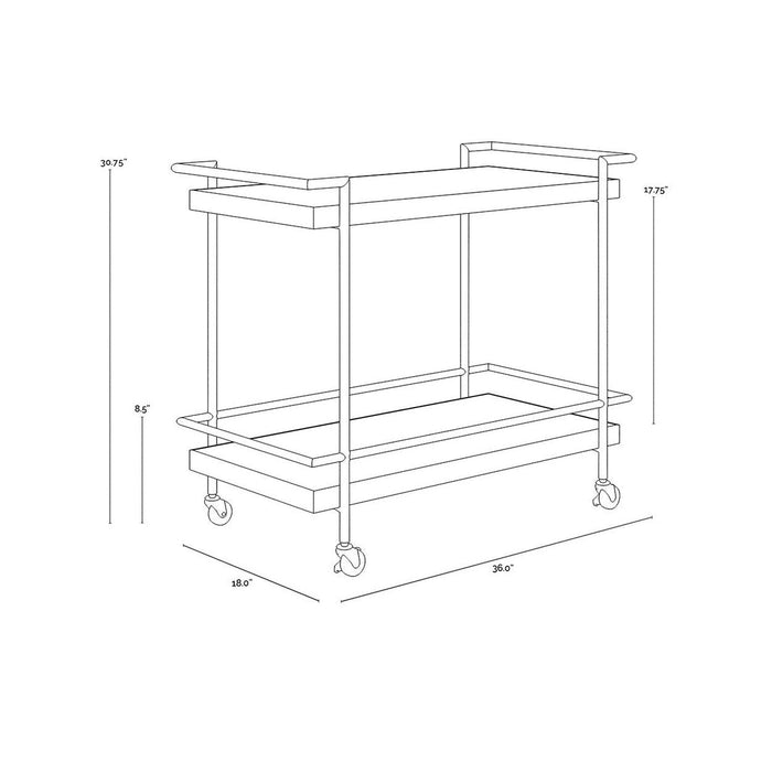 Sunpan Contardi Bar Cart