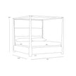 Sunpan Danette Canopy King Bed