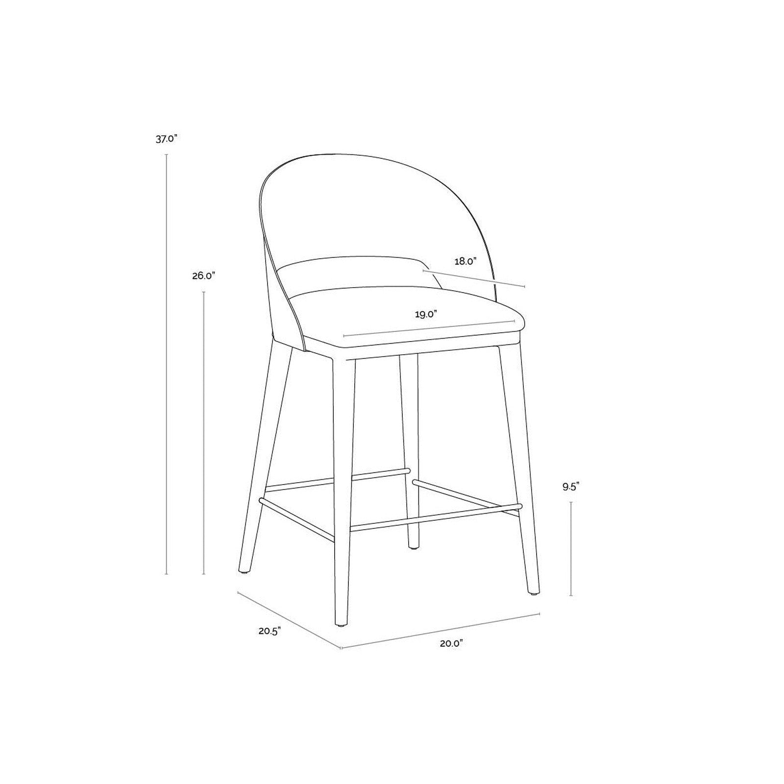 Sunpan Dezirae Counter Stool