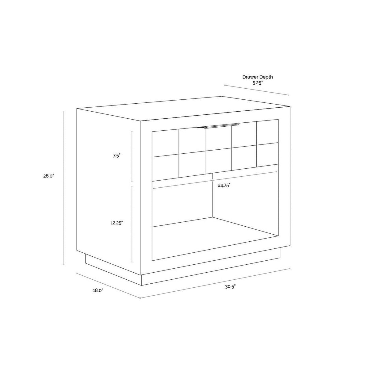 Sunpan Akava Nightstand