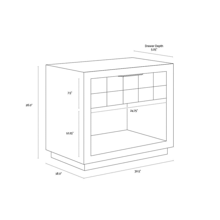 Sunpan Akava Nightstand