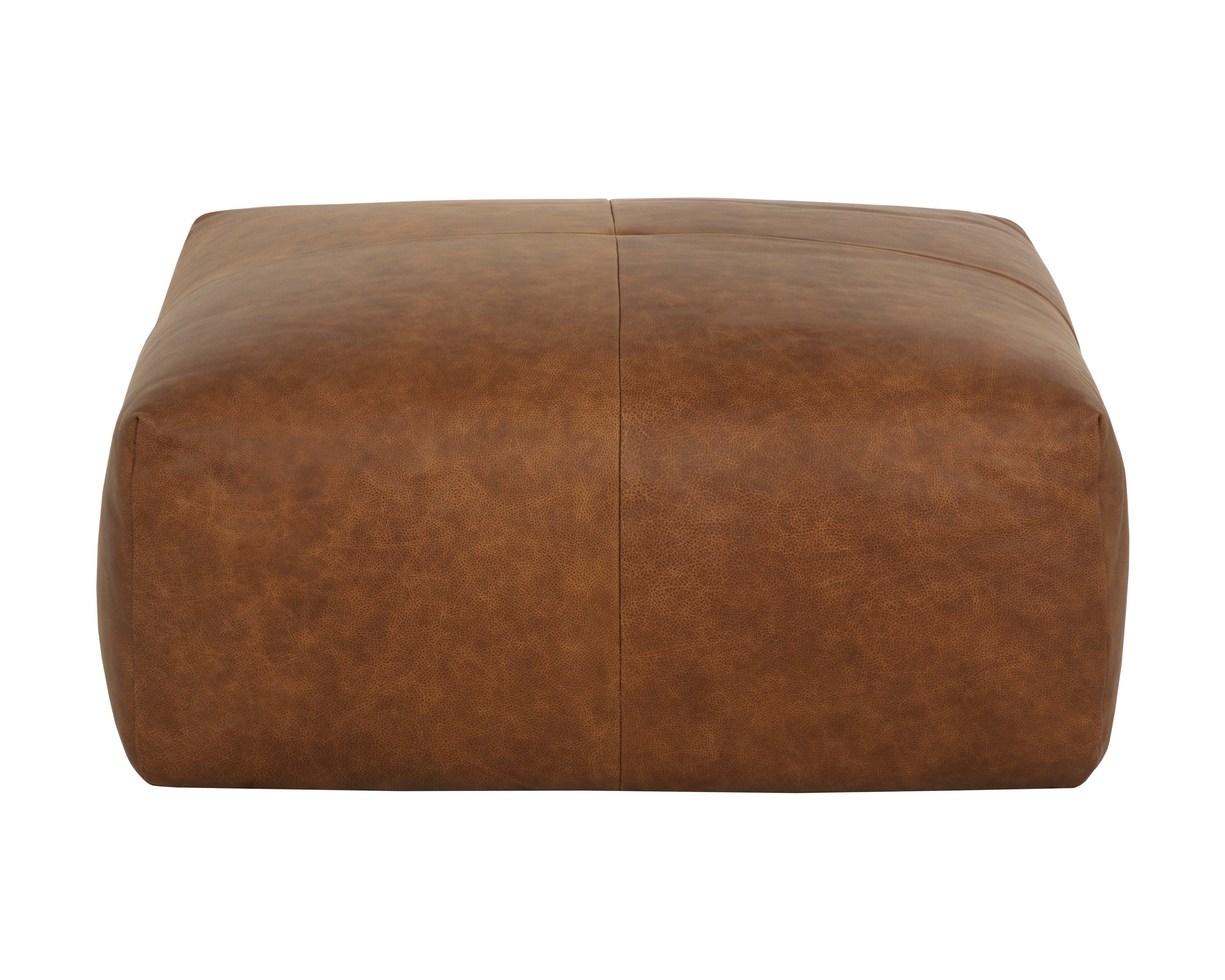 Sunpan Elio Ottoman - Cognac Leather
