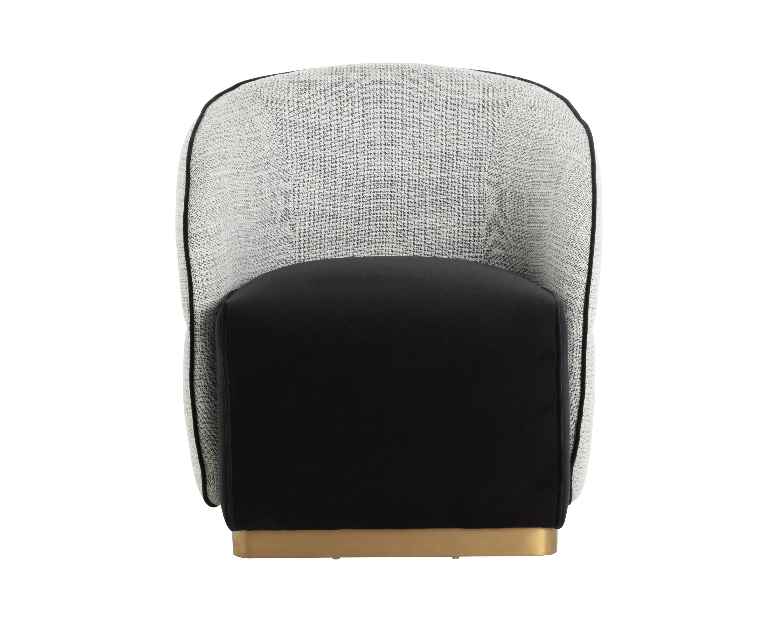 Sunpan Fatina Lounge Chair - Abbington Black / Vera White Pepper