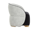 Sunpan Fatina Lounge Chair - Abbington Black / Vera White Pepper