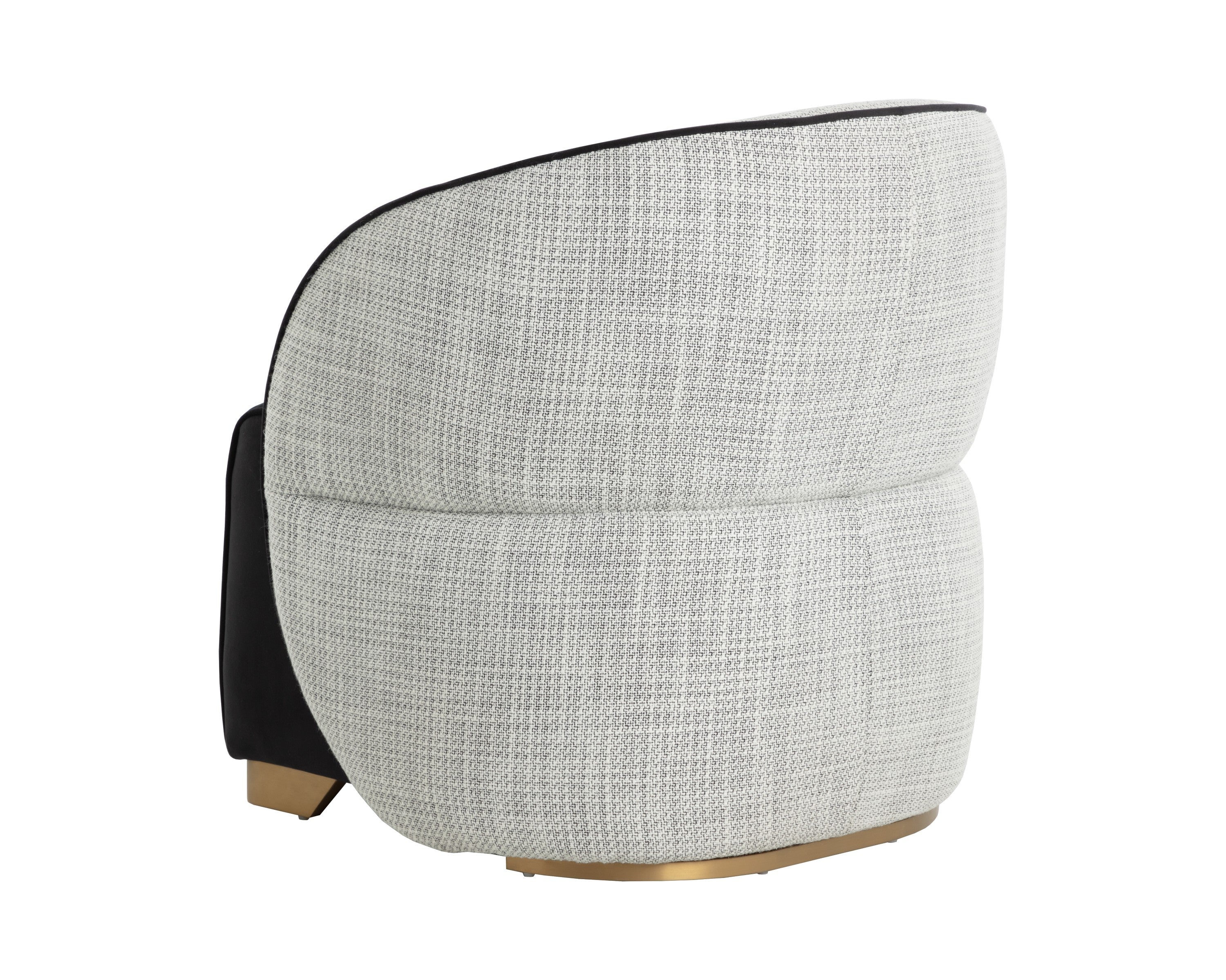 Sunpan Fatina Lounge Chair - Abbington Black / Vera White Pepper