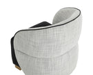 Sunpan Fatina Lounge Chair - Abbington Black / Vera White Pepper