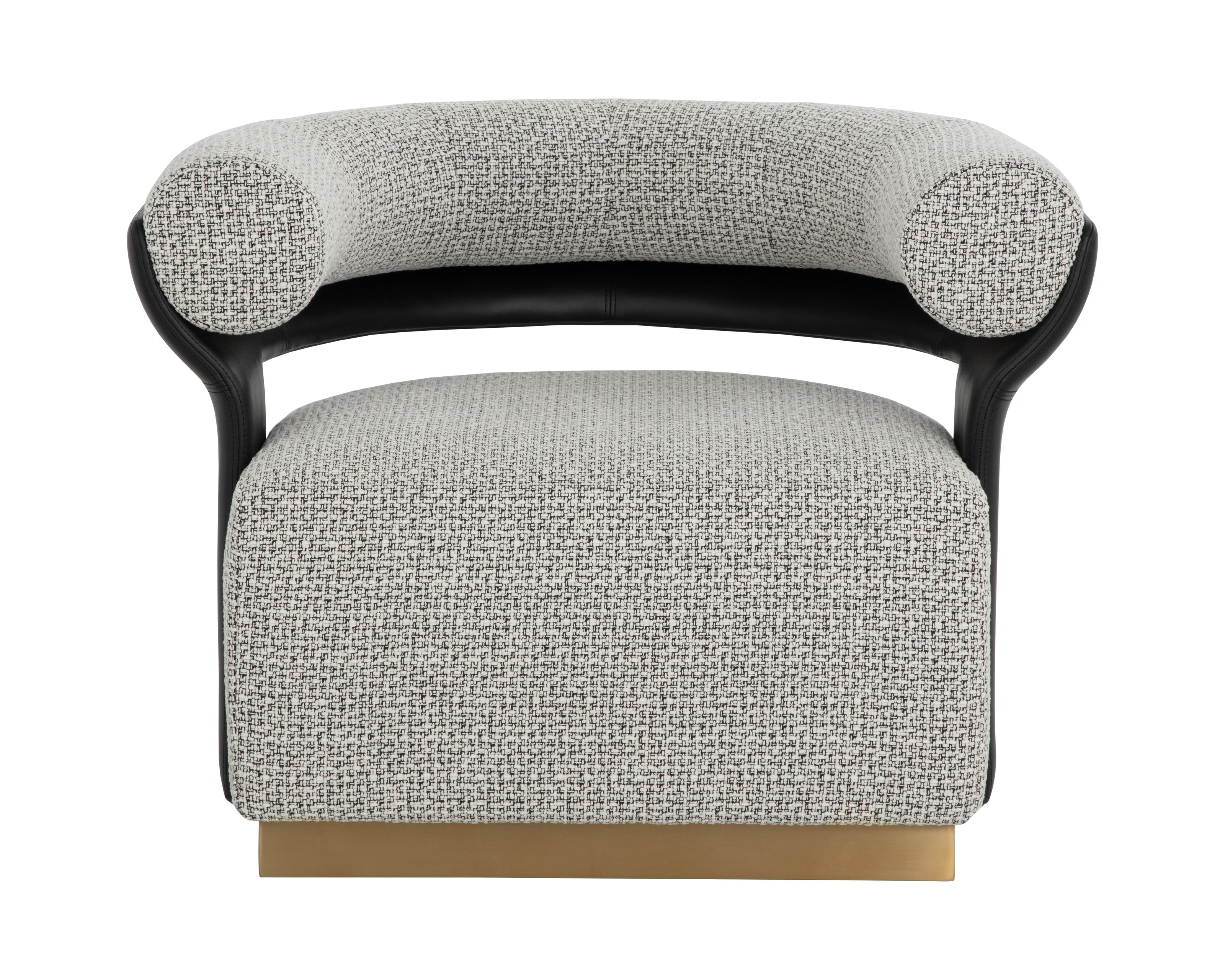 Sunpan Olida Swivel Lounge Chair - Helios Check Black / Napa Black