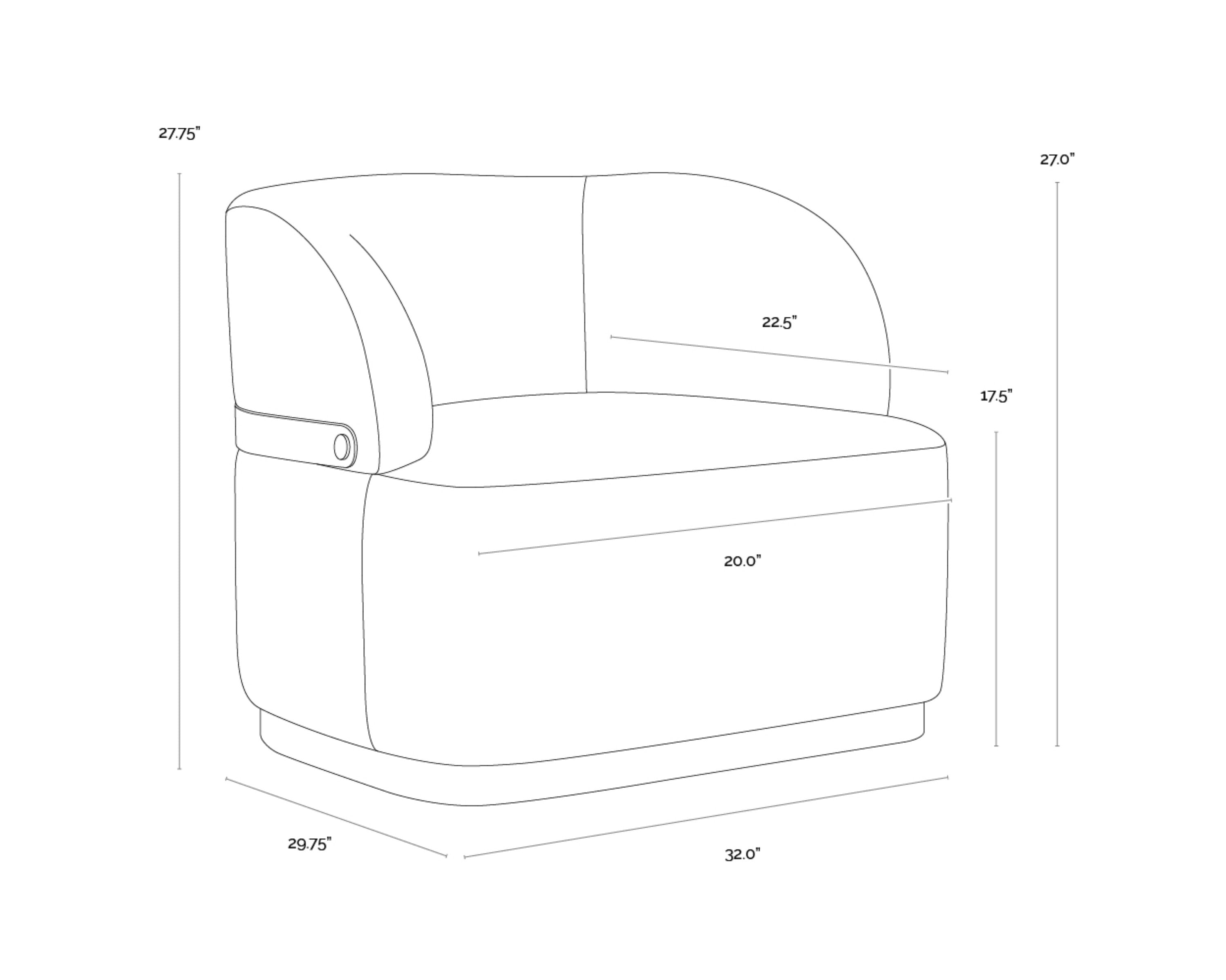 Sunpan Brinda Swivel Lounge Chair