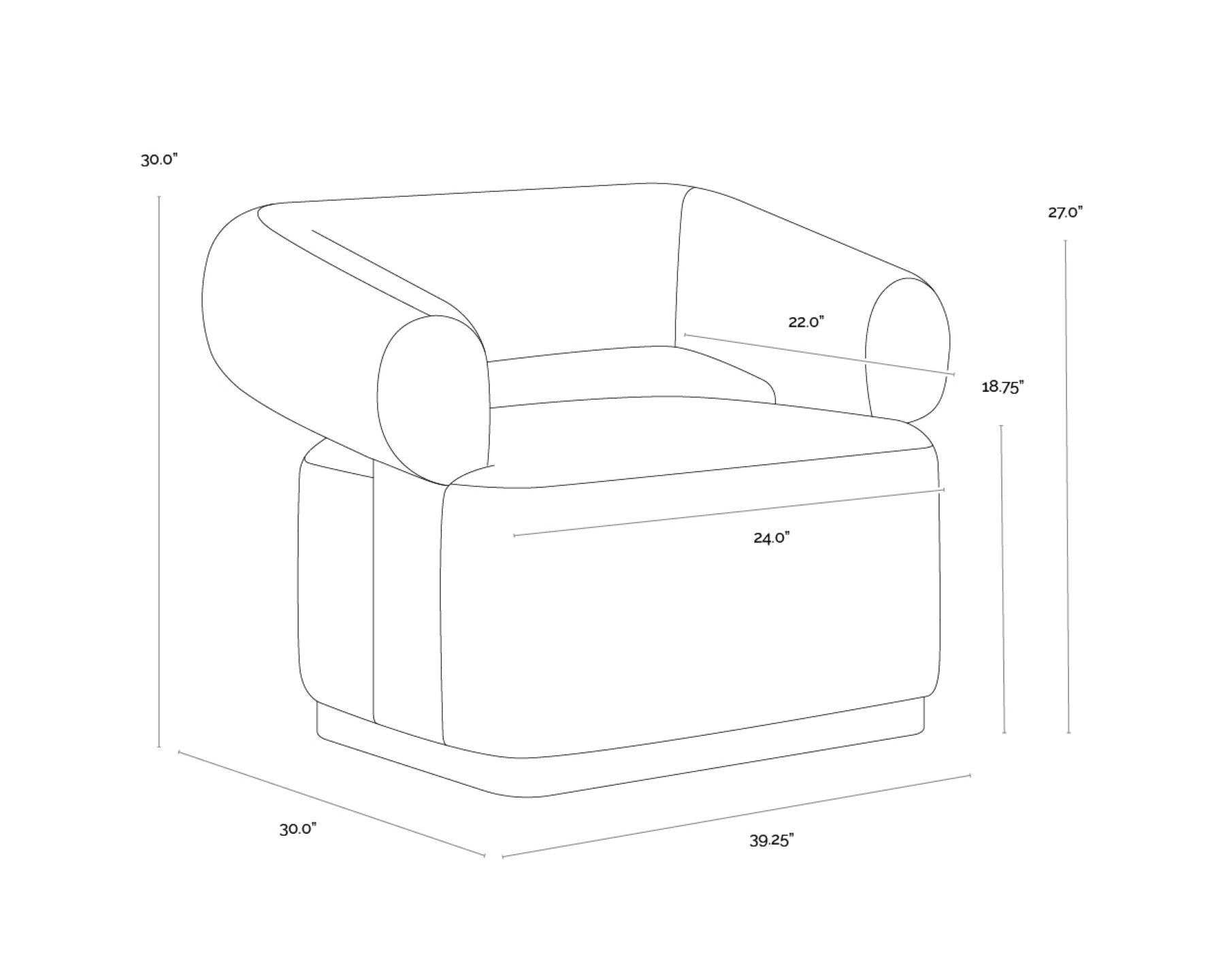 Sunpan Aggie Swivel Lounge Chair