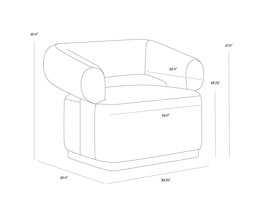 Sunpan Aggie Swivel Lounge Chair