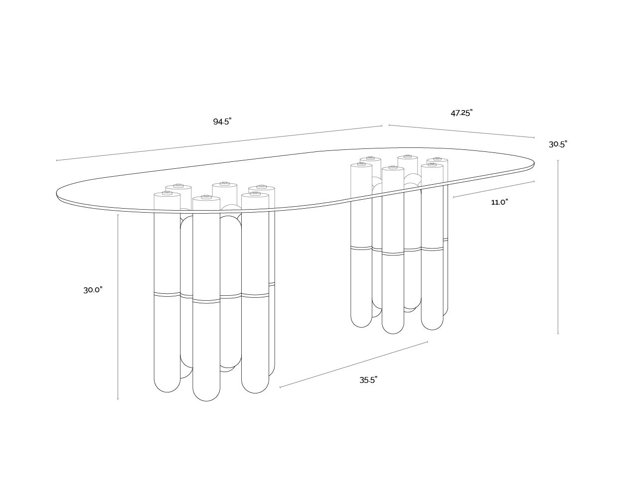 Sunpan Yanna Dining Table