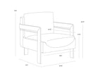 Sunpan Garo Lounge Chair - Bravo Ash