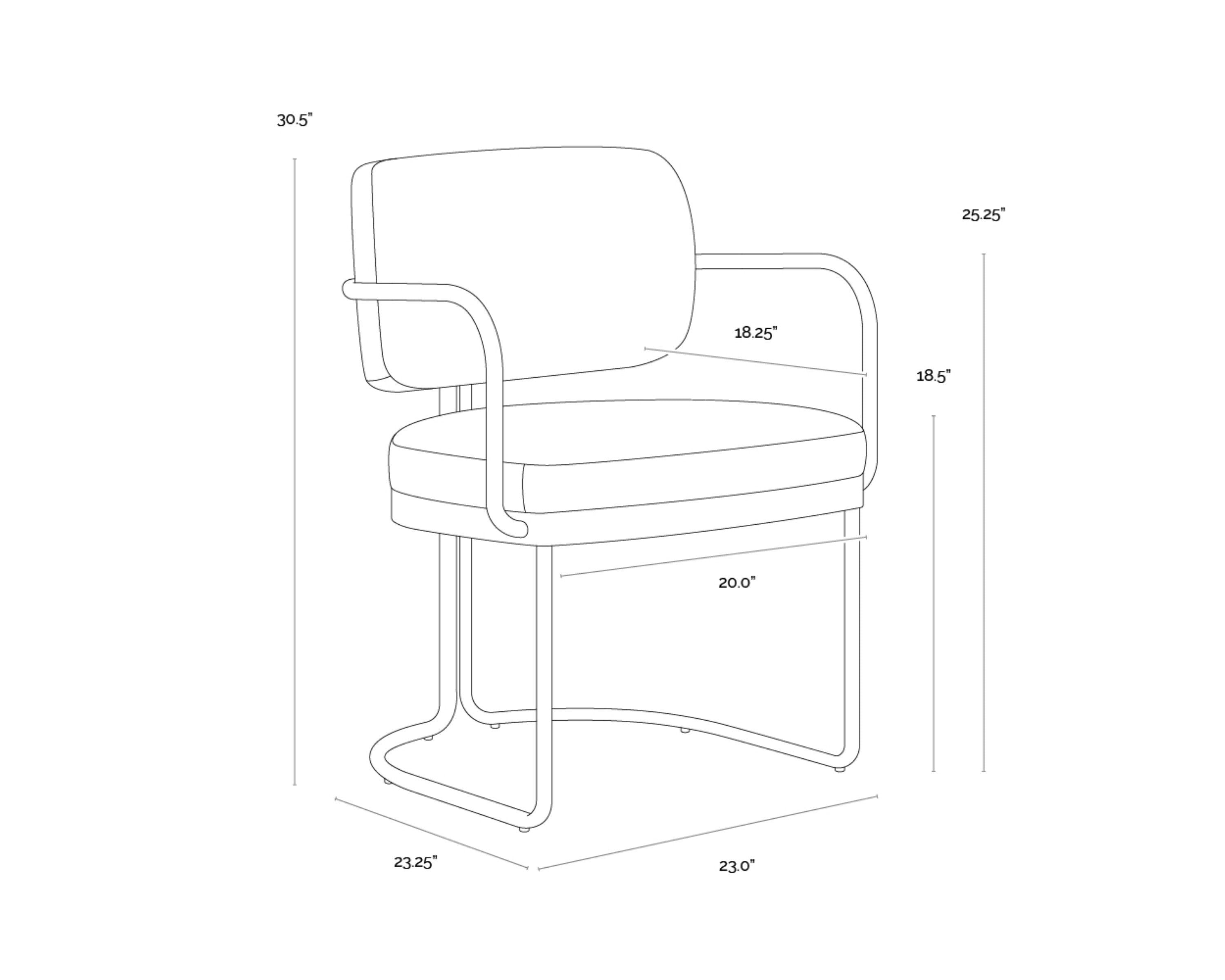 Sunpan Jalen Dining Armchair