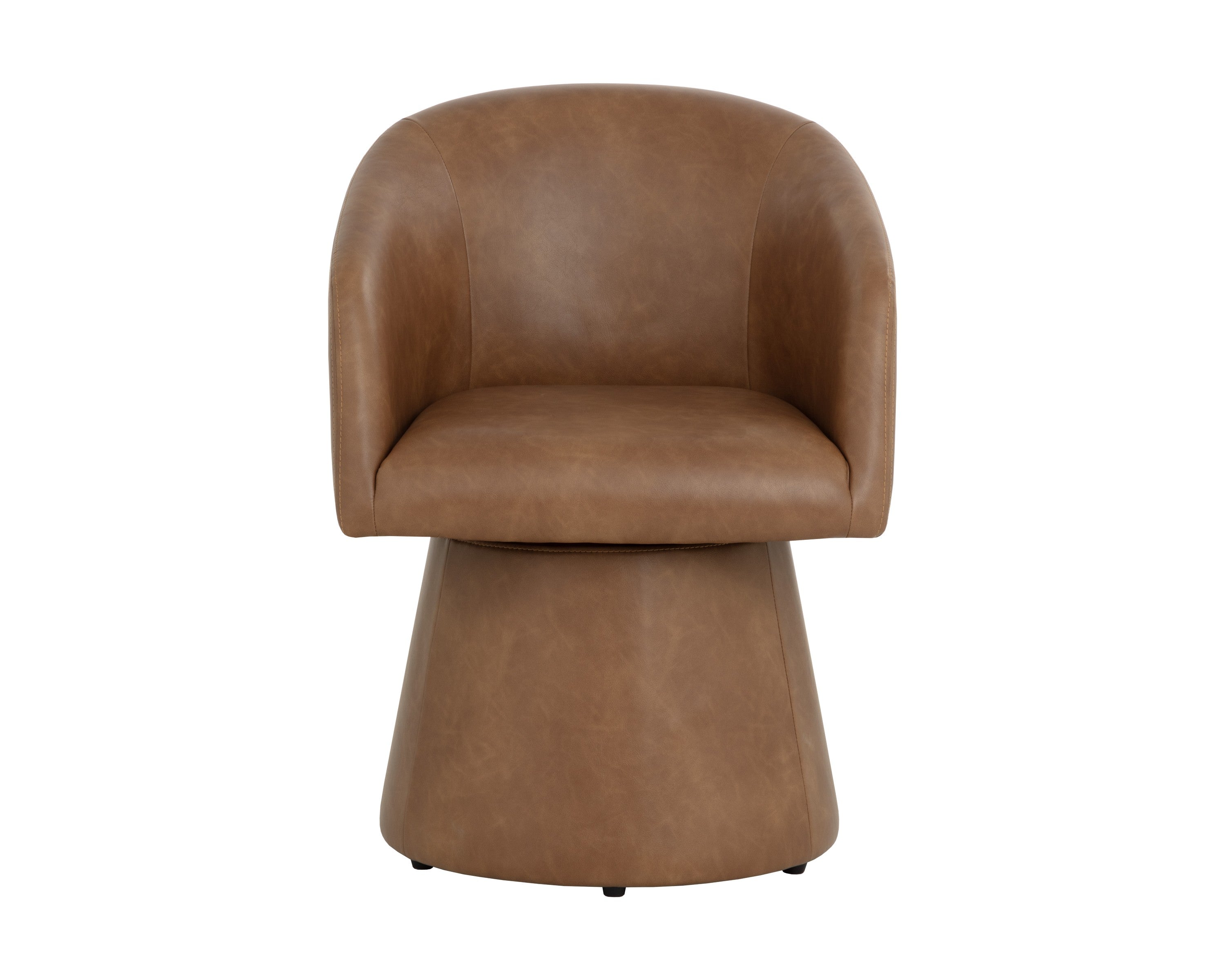 Sunpan Etta Swivel Dining Armchair - Copley Cognac