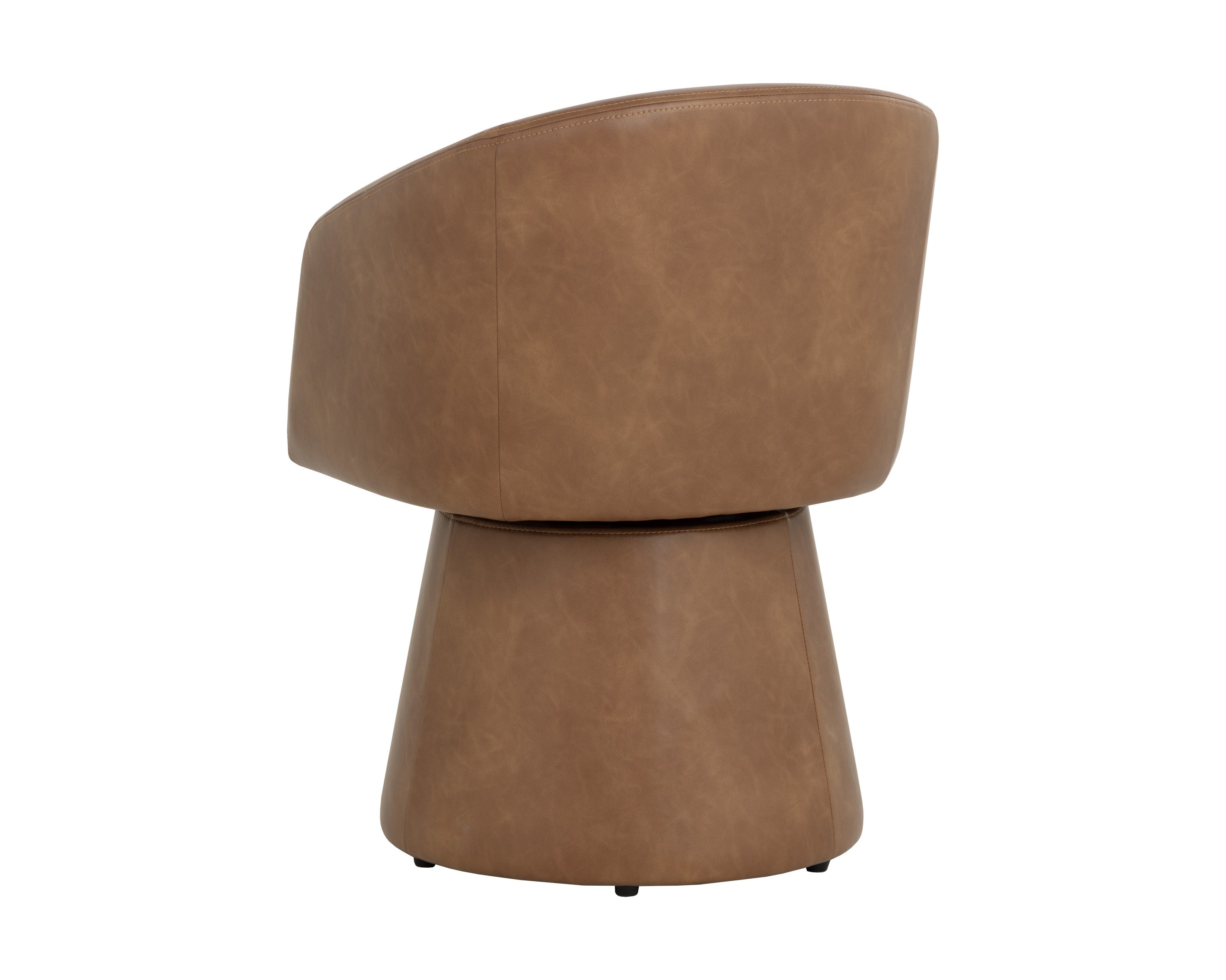 Sunpan Etta Swivel Dining Armchair - Copley Cognac
