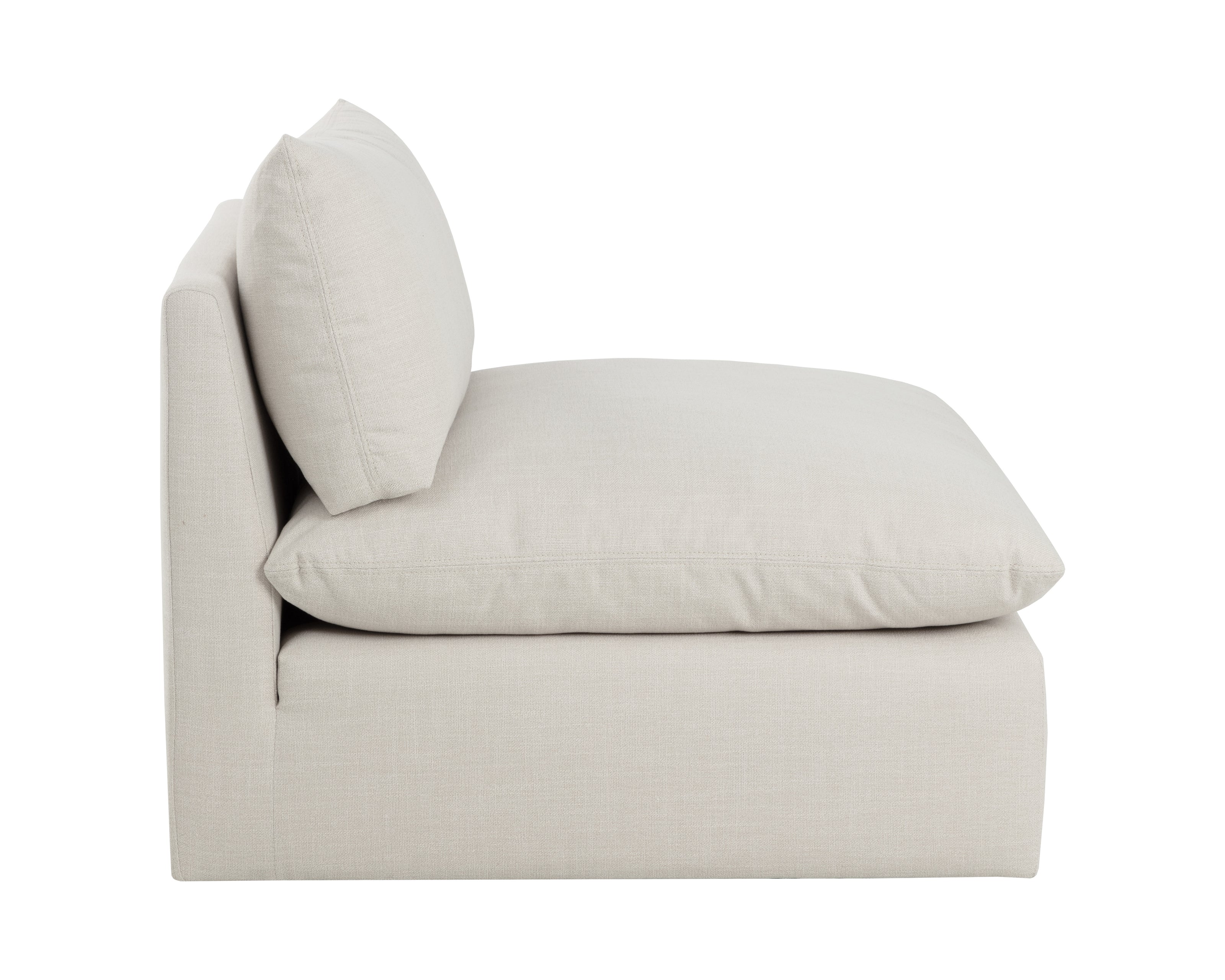 Sunpan Reve Modular - Armless Chair - Effie Linen