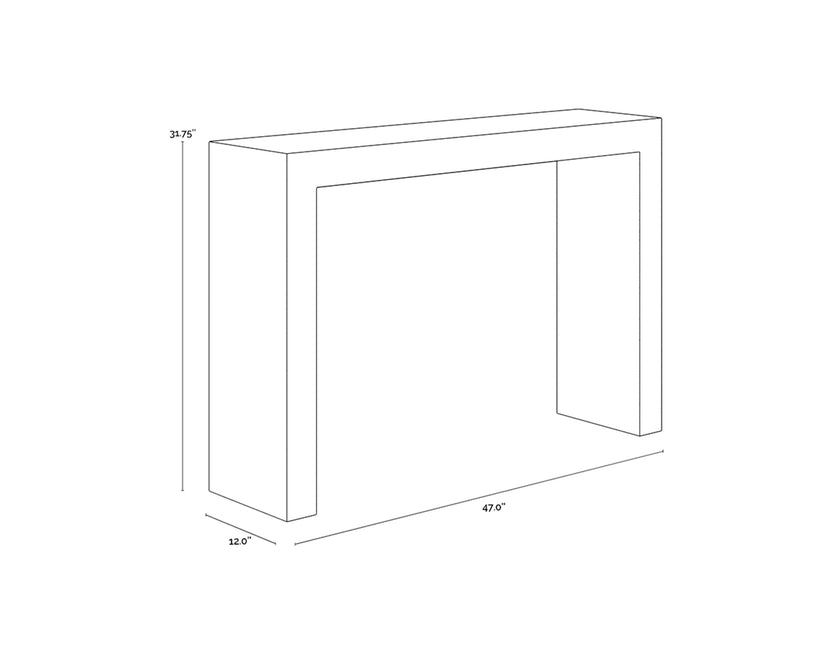 Sunpan Axle Console Table