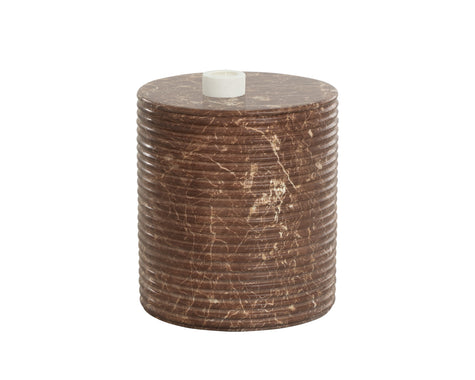Sunpan Riva Stool - Marble Look - Mocha