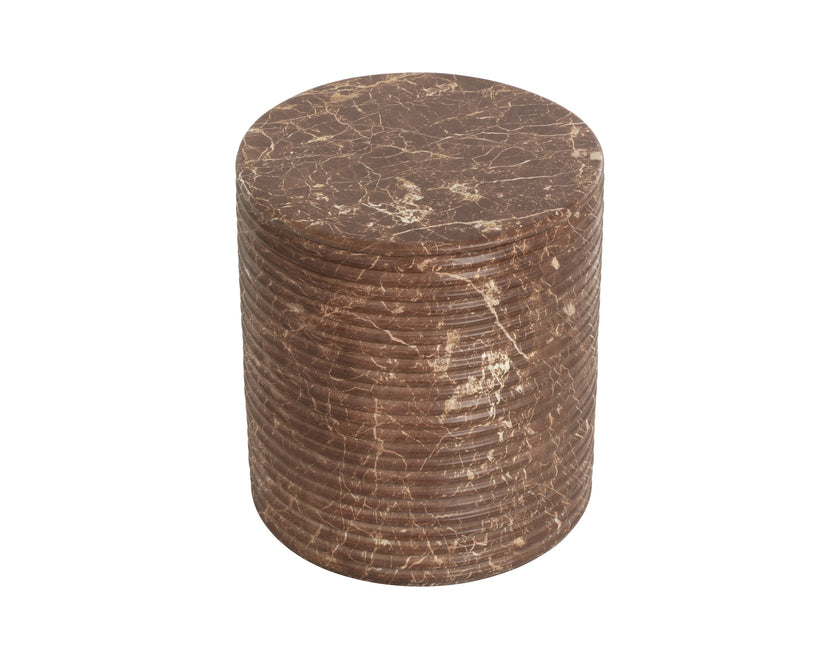 Sunpan Riva Stool - Marble Look - Mocha