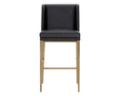 Sunpan Joplin Barstool - Cantina Black / Vera White Pepper