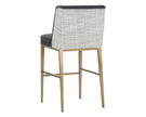 Sunpan Joplin Barstool - Cantina Black / Vera White Pepper