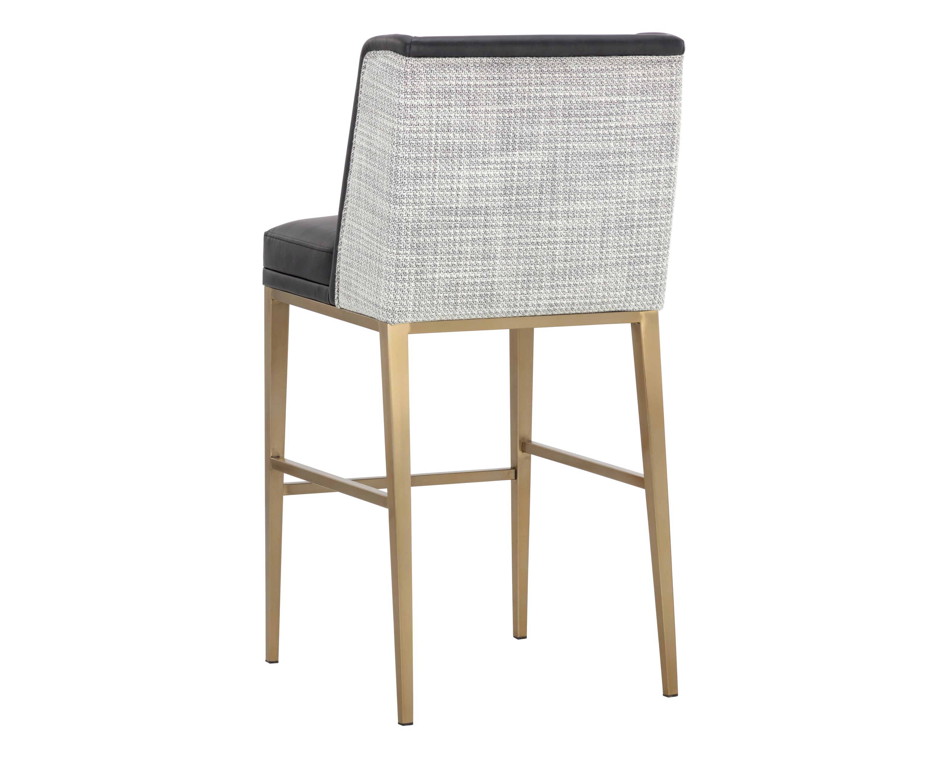 Sunpan Joplin Barstool - Cantina Black / Vera White Pepper
