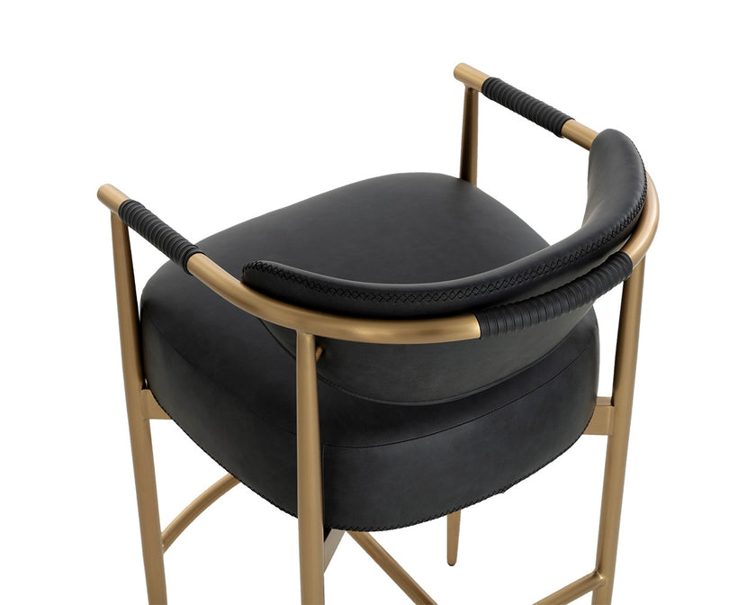 Sunpan Heloise Counter Stool - Bravo Black
