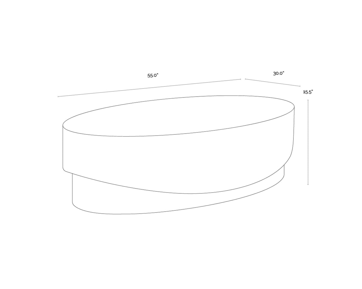 Sunpan Leda Coffee Table - Oval