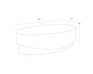 Sunpan Leda Coffee Table - Oval
