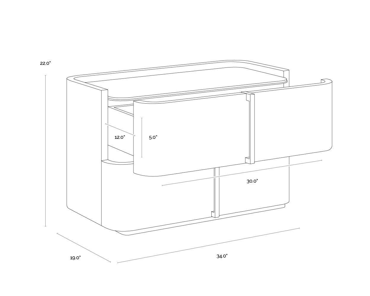 Sunpan Jamille Nightstand