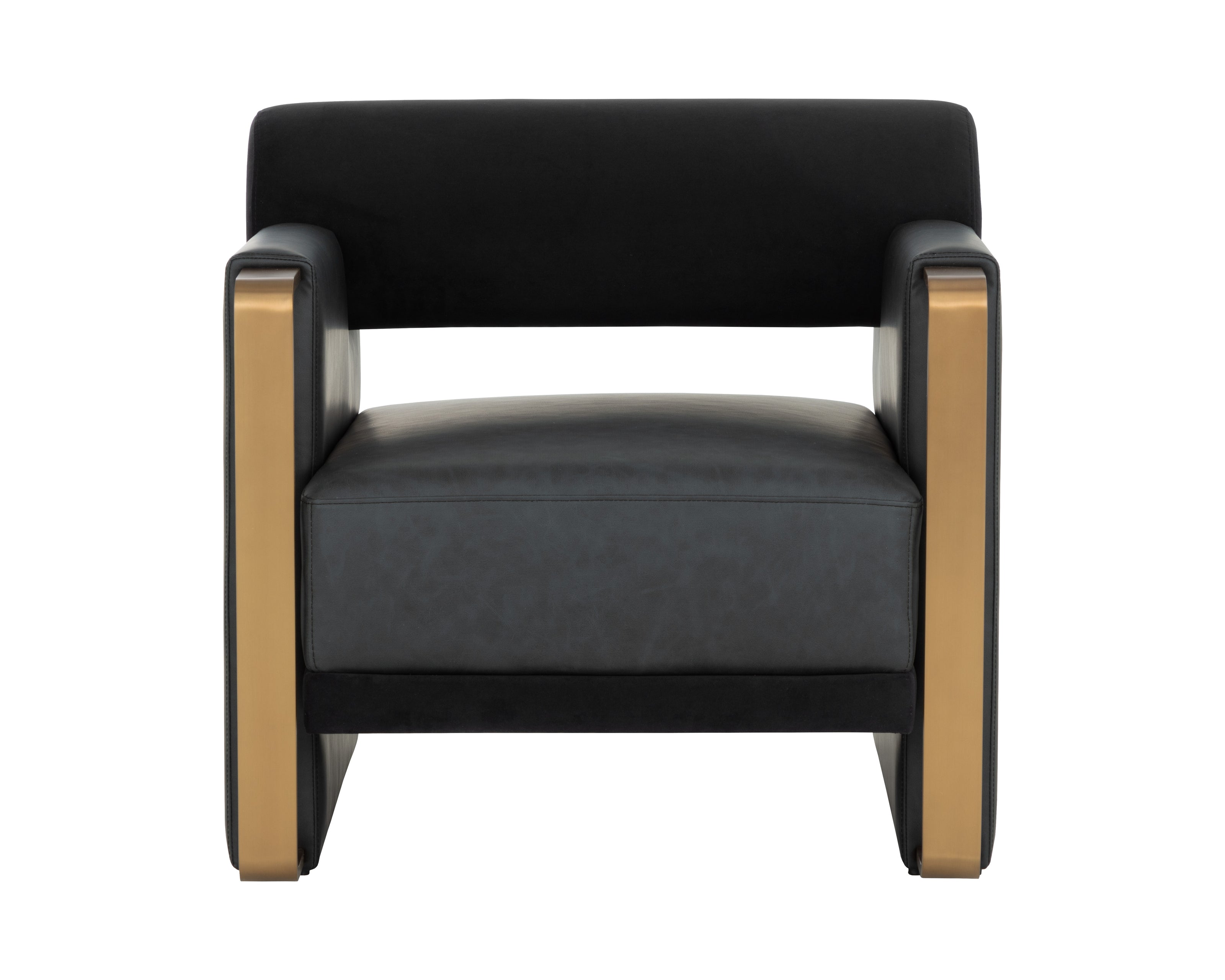 Sunpan Edgar Lounge Chair - Bravo Black / Abbington Black