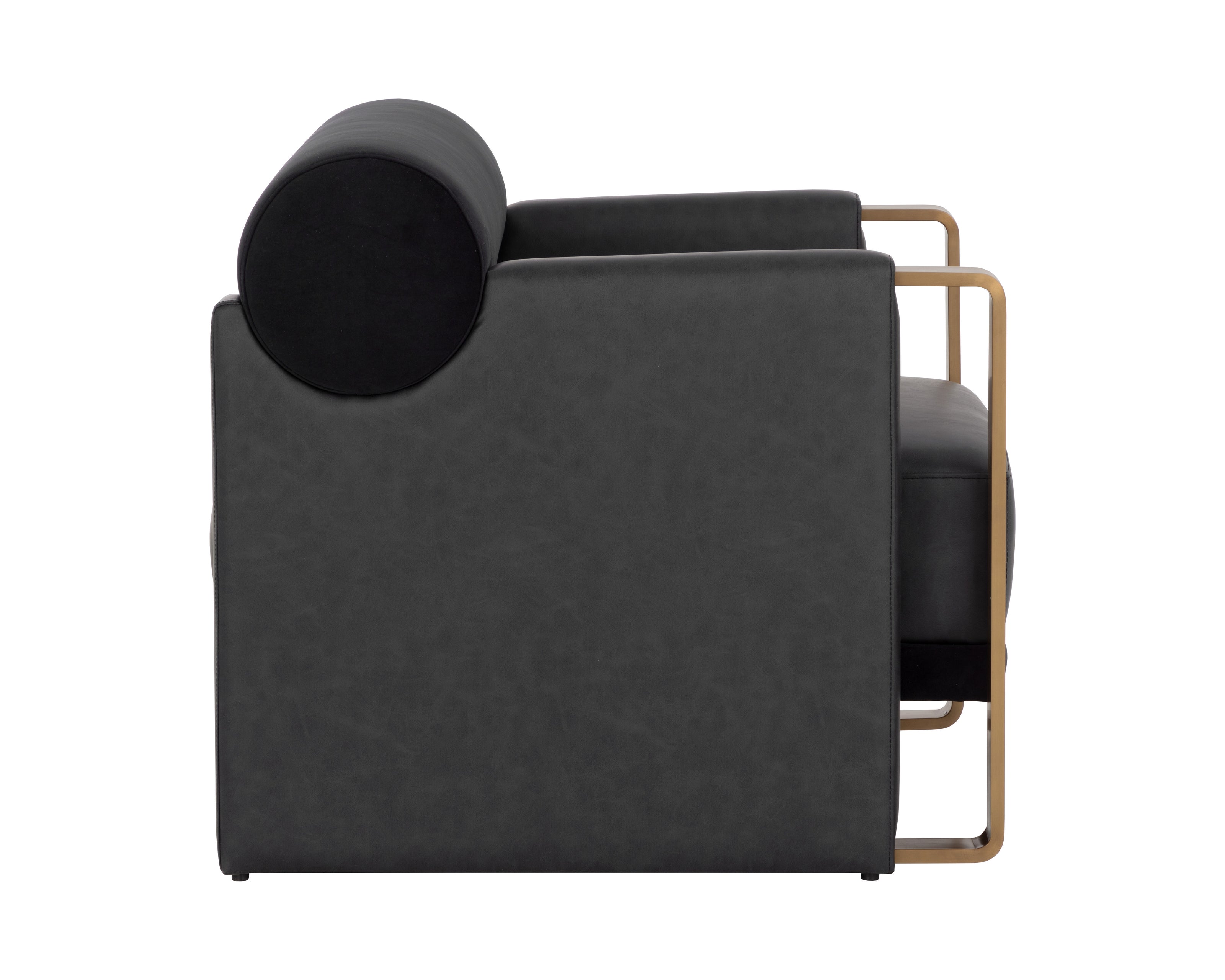 Sunpan Edgar Lounge Chair - Bravo Black / Abbington Black