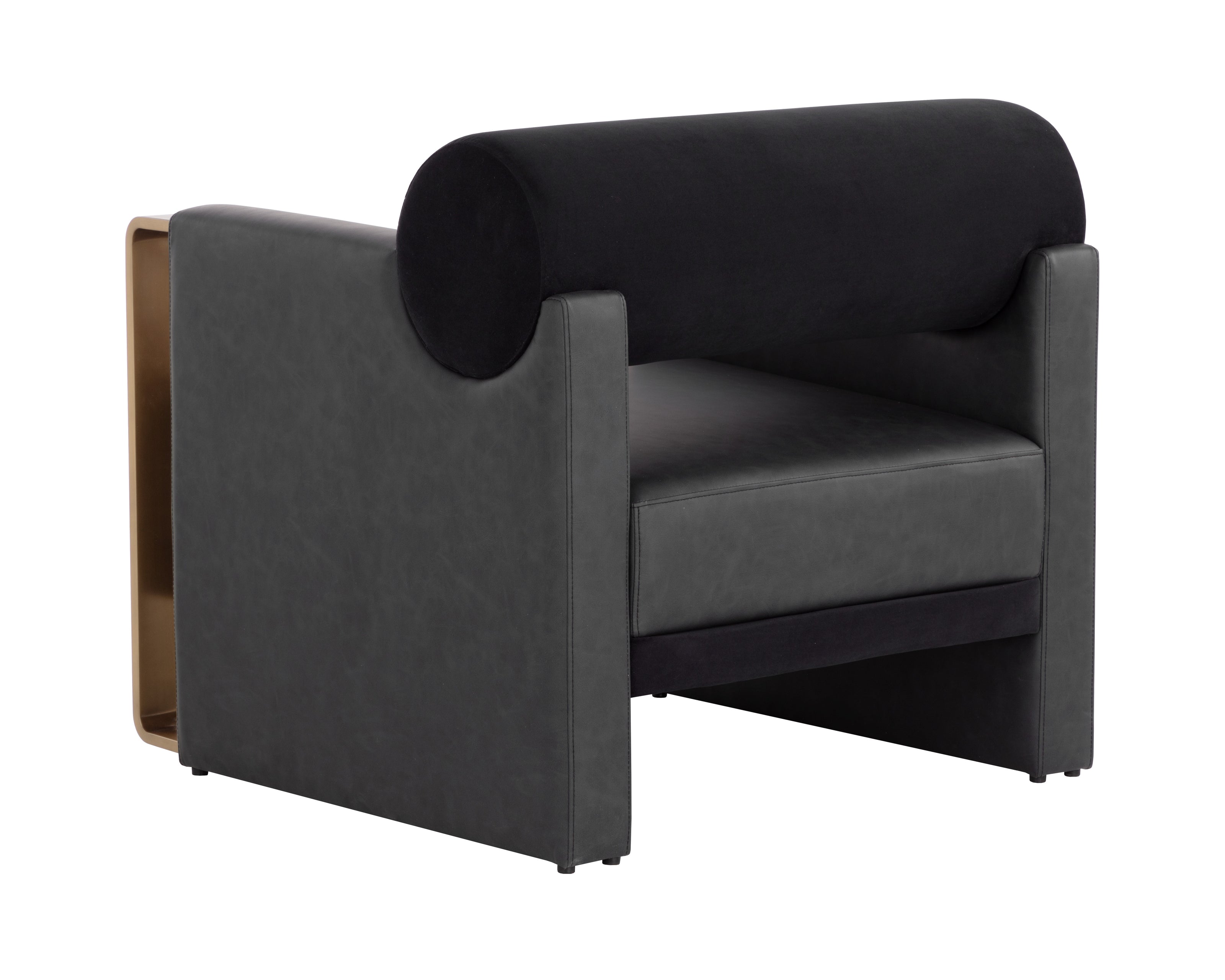 Sunpan Edgar Lounge Chair - Bravo Black / Abbington Black