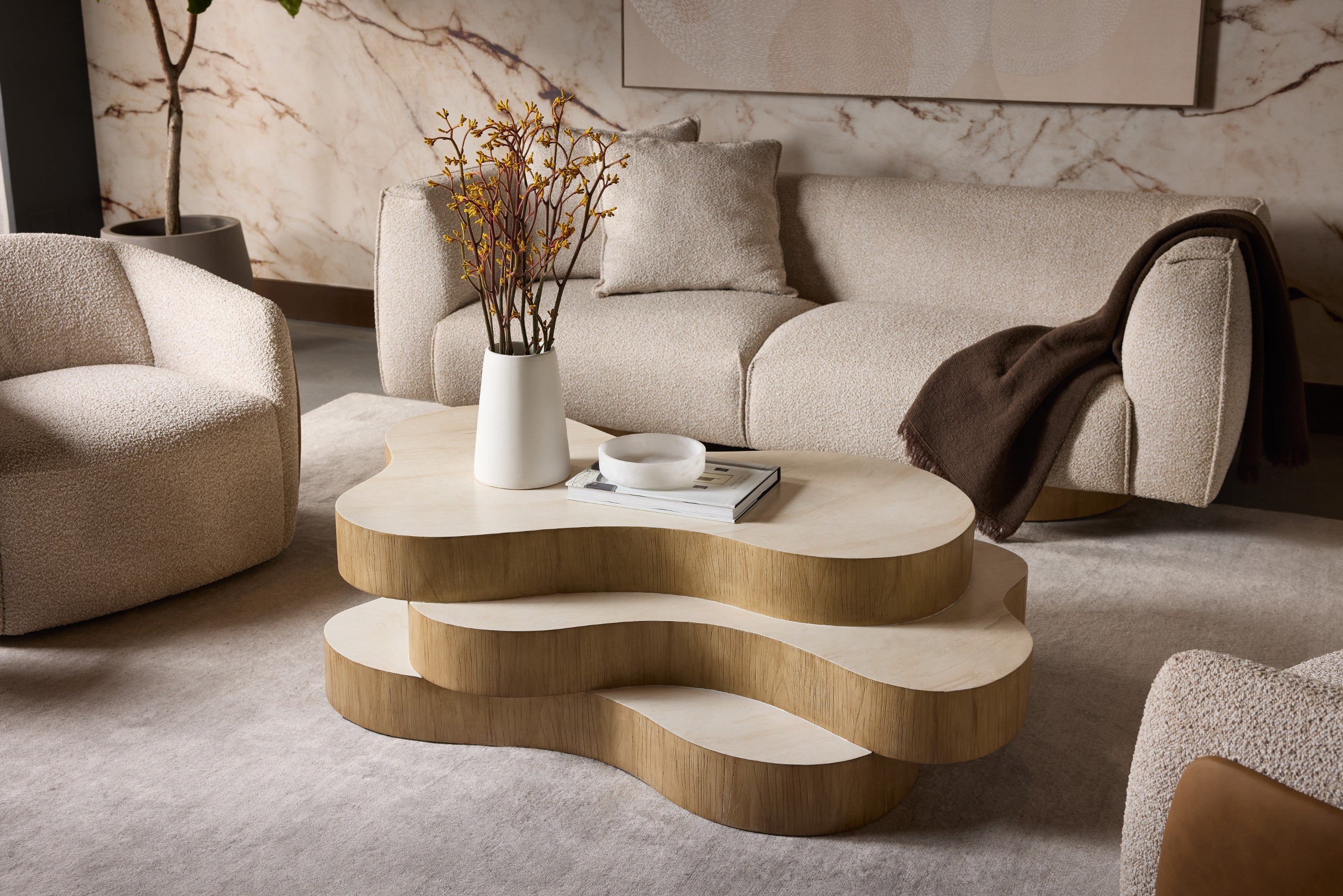 Sunpan Mattis Sofa - Santa Cruz Oatmeal