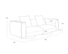 Sunpan Mattis Sofa - Santa Cruz Oatmeal