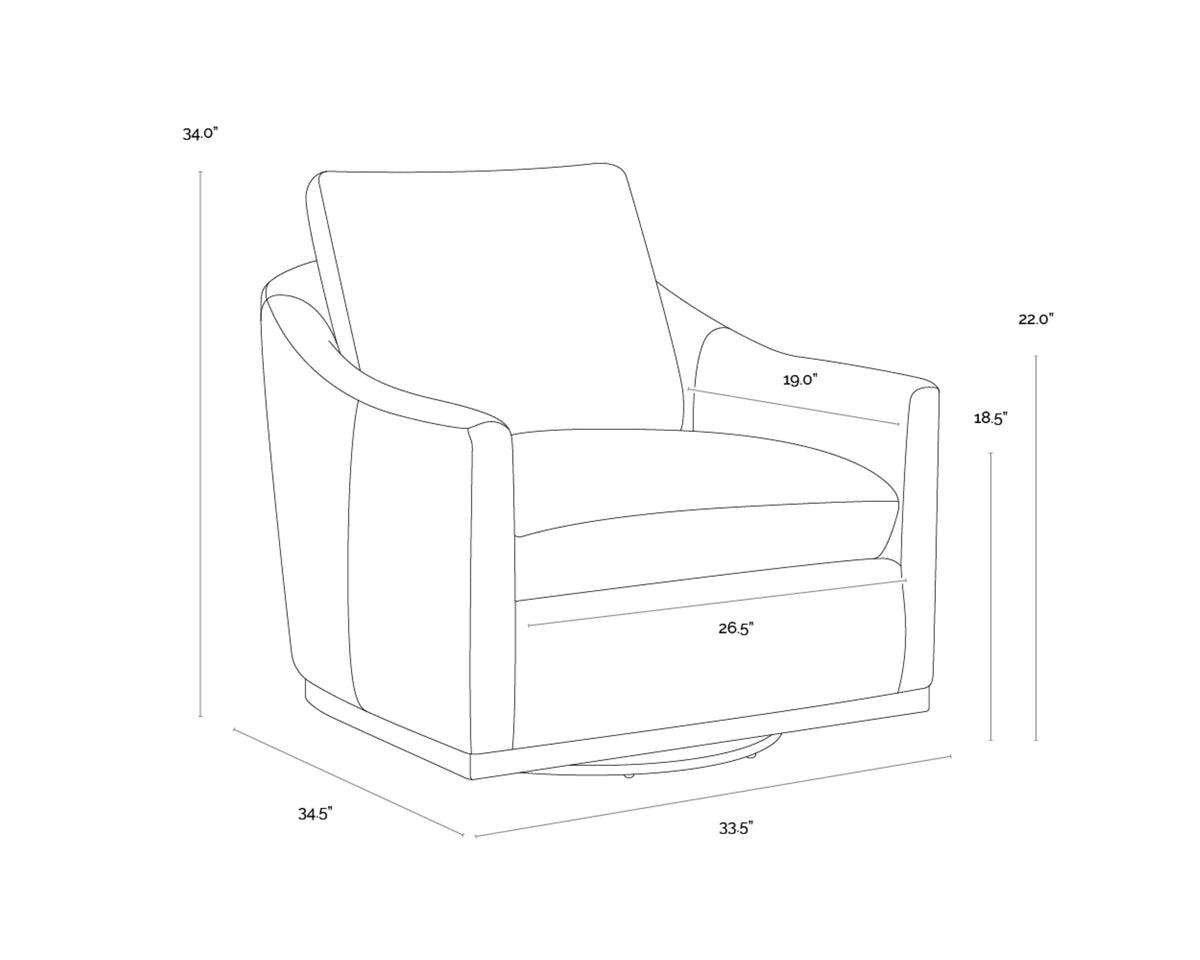 Sunpan Corbin Swivel Lounge Chair