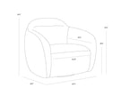Sunpan Ismo Swivel Lounge Chair