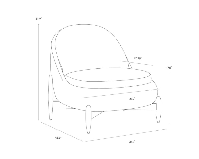 Sunpan Carilo Lounge Chair - Stinson Cream