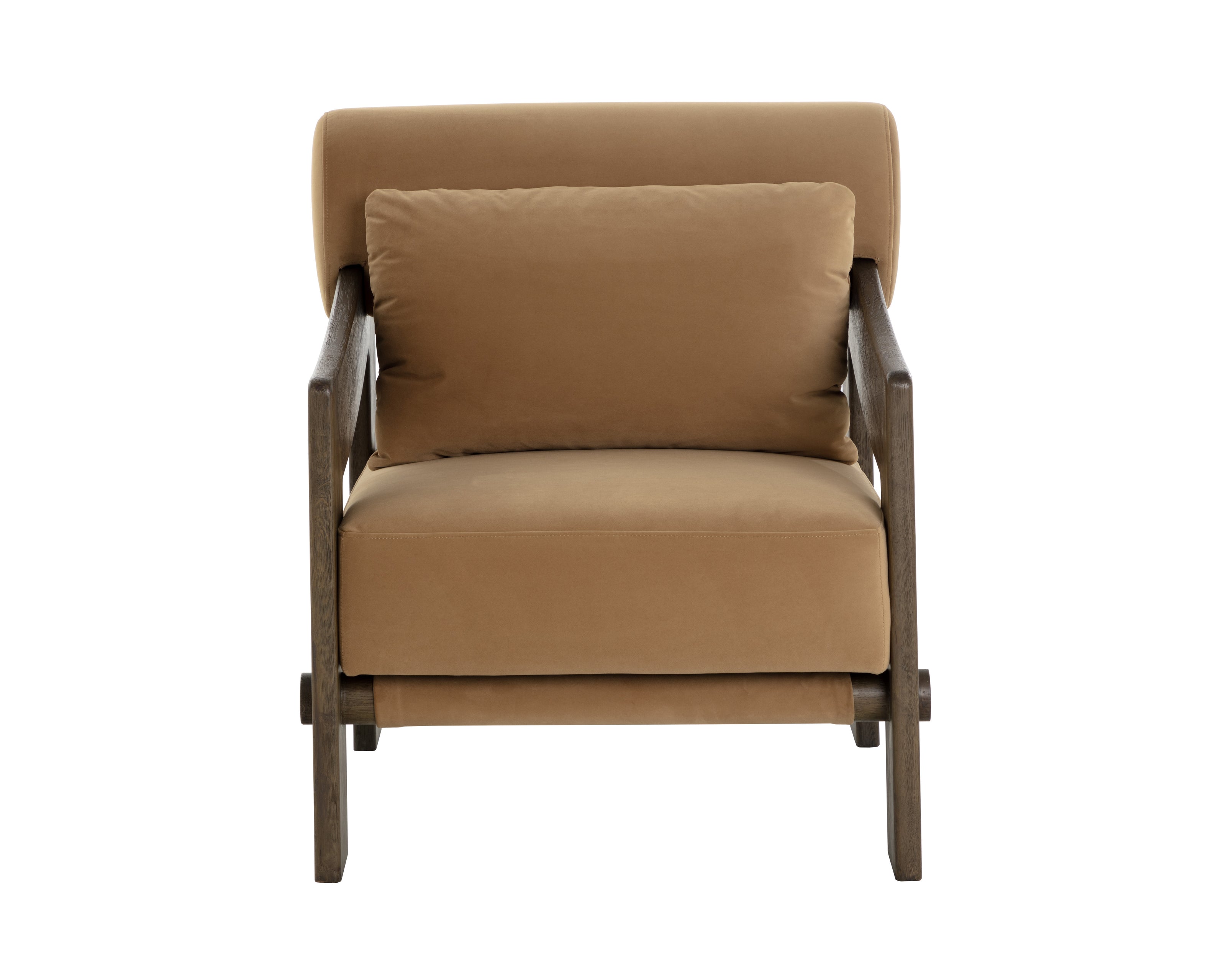 Sunpan Reizo Lounge Chair - Distressed Brown - Kona Camel