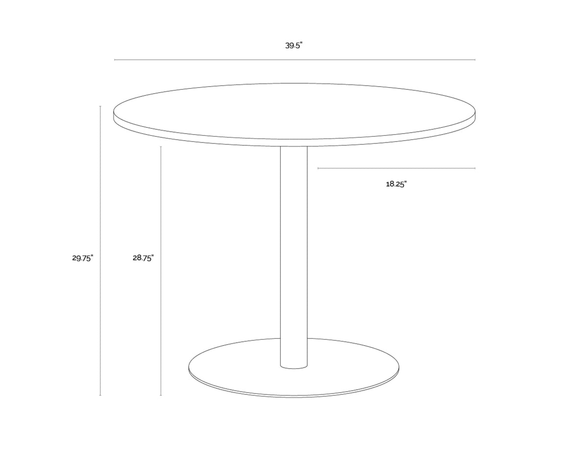 Sunpan Iska Bistro Table - Round - 39.5