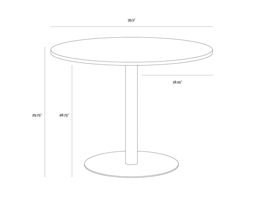 Sunpan Iska Bistro Table - Round - 39.5