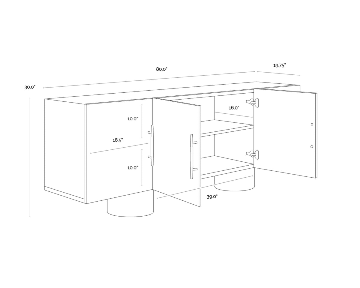 Sunpan Kresteven Sideboard