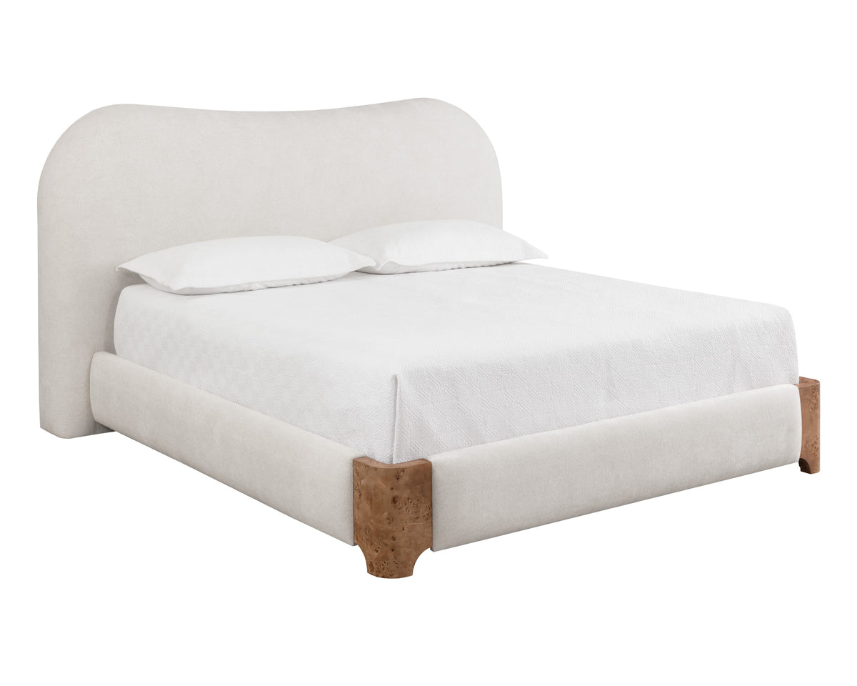 Sunpan Knowles Bed - King - Eclipse White