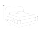 Sunpan Knowles Bed - King - Eclipse White