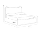 Sunpan Junia Bed - King - Hailey Moon