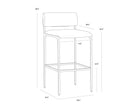 Sunpan Mori Barstool - Abbington Black