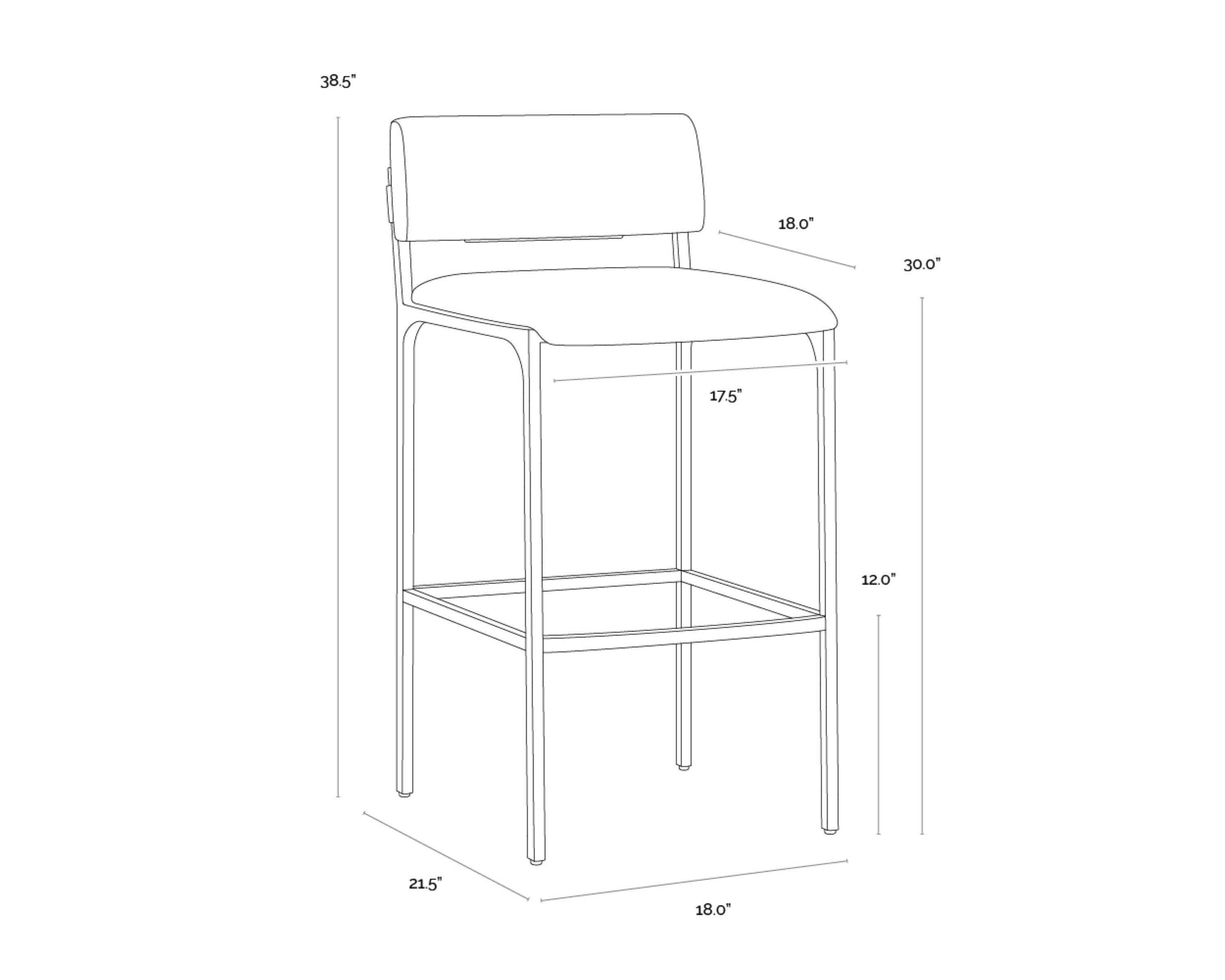Sunpan Mori Barstool - Abbington Black