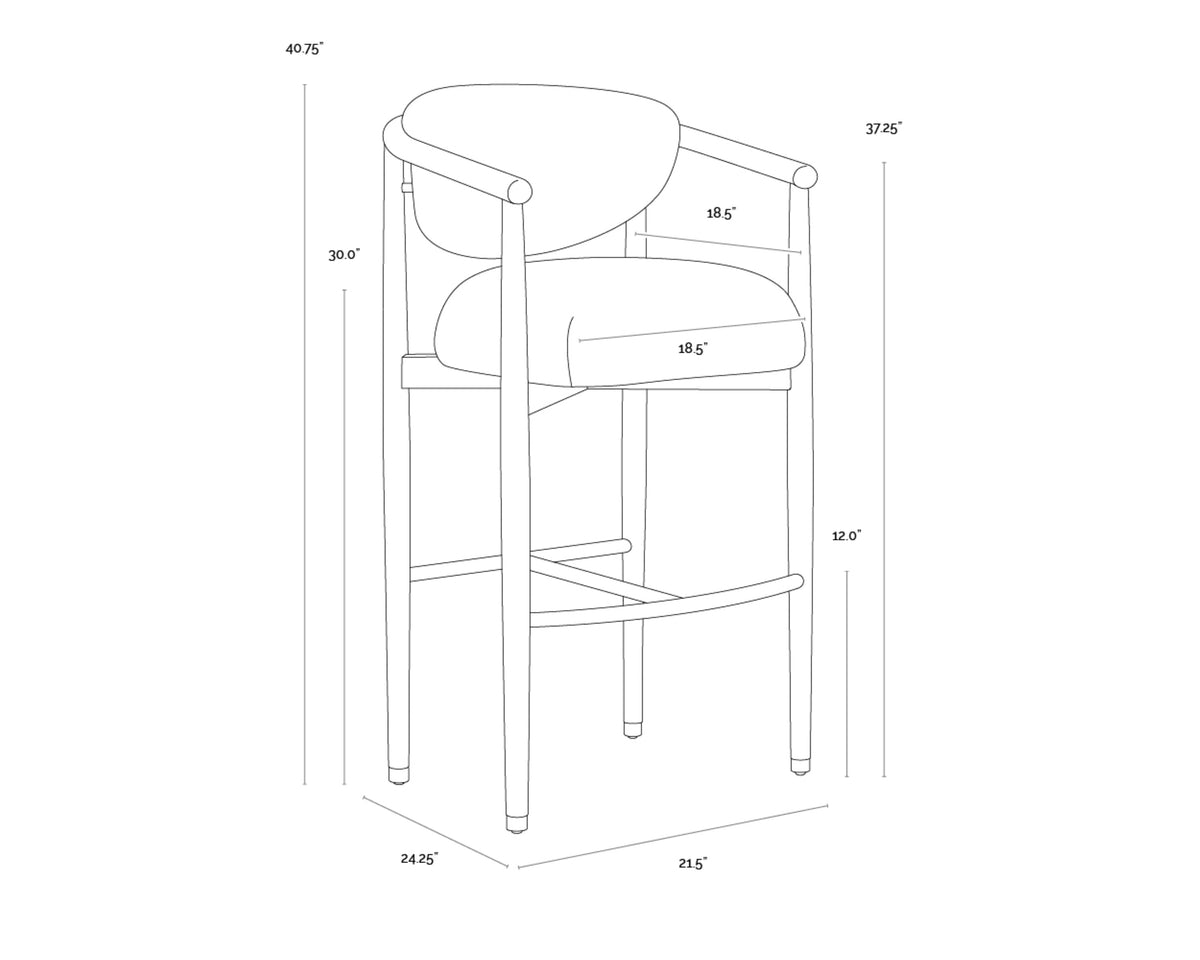 Sunpan Sigrid Barstool