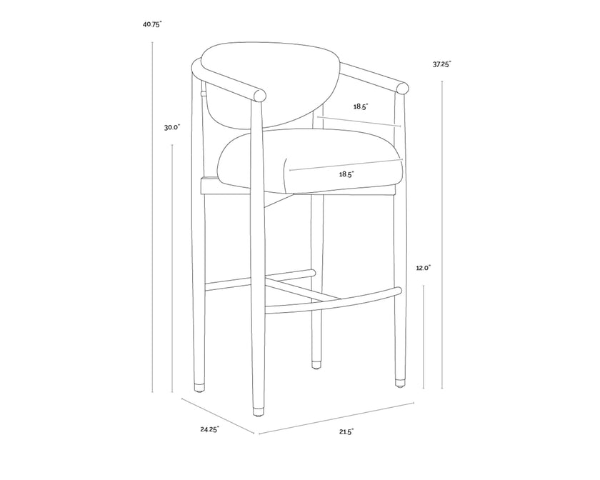 Sunpan Sigrid Barstool