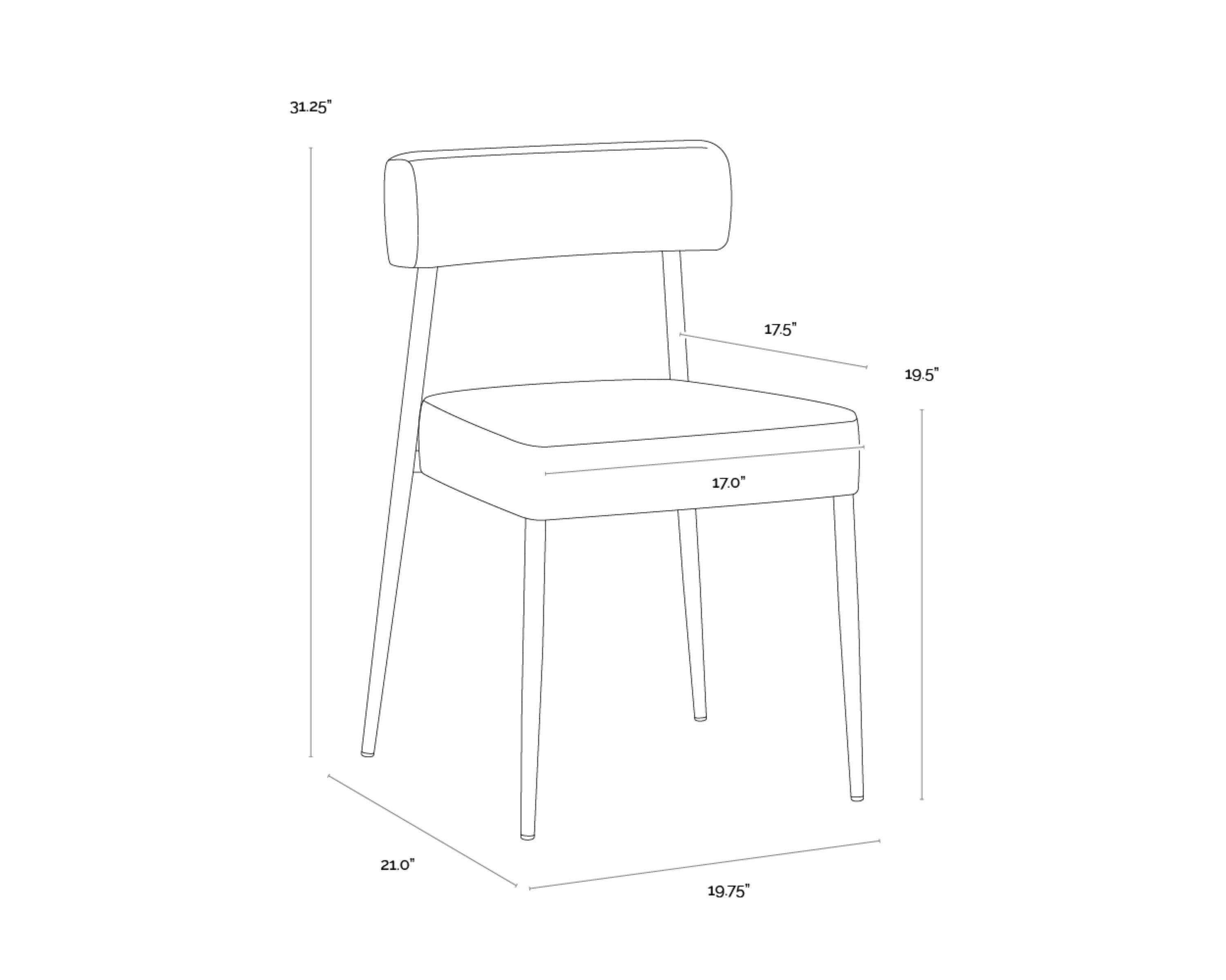Sunpan Ashwin Stackable Dining Chair - Set of 2